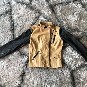 Tan leather jacket